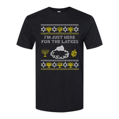 I'm Just Here For The Latkes Hannukah Channukah Jewish Funny Gift Cool Gift Softstyle CVC T-Shirt