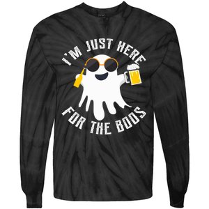 IM Just Here For The Boos For Halloween Tie-Dye Long Sleeve Shirt