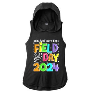 IM Just Here For Field Day 2024 For Teacher Field Day Gift Ladies PosiCharge Tri-Blend Wicking Draft Hoodie Tank