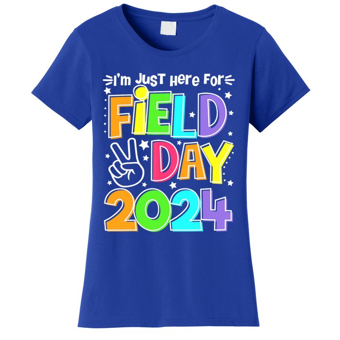 IM Just Here For Field Day 2024 For Teacher Field Day Gift Women's T-Shirt