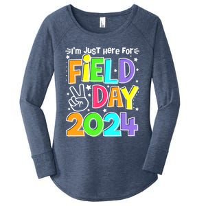 IM Just Here For Field Day 2024 For Teacher Field Day Gift Women's Perfect Tri Tunic Long Sleeve Shirt