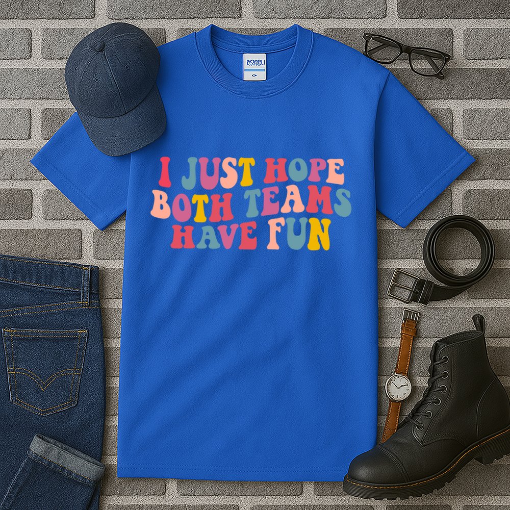 I Just Hope Both Teams Have Fun Groovy Football Gift Tall T-Shirt
