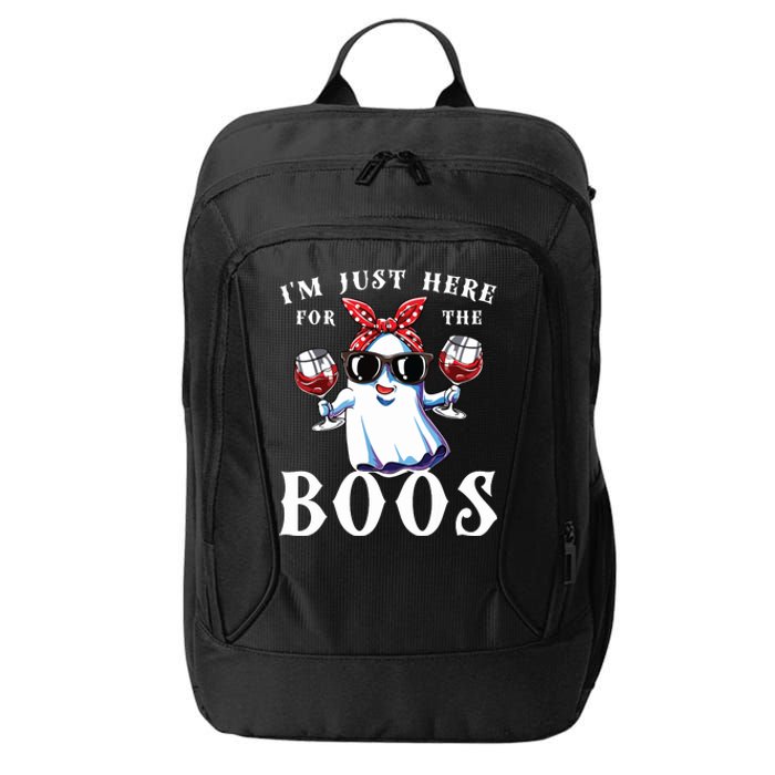 IM Just Here For The Boos Funny Drinking Halloween Costume City Backpack