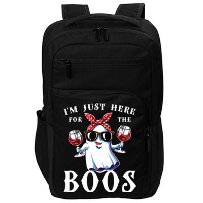 IM Just Here For The Boos Funny Drinking Halloween Costume Impact Tech Backpack