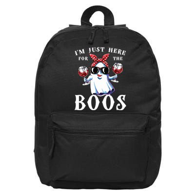 IM Just Here For The Boos Funny Drinking Halloween Costume 16 in Basic Backpack