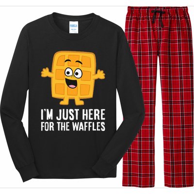 IM Just Here For The Waffles Long Sleeve Pajama Set