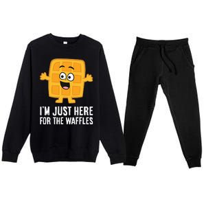 IM Just Here For The Waffles Premium Crewneck Sweatsuit Set