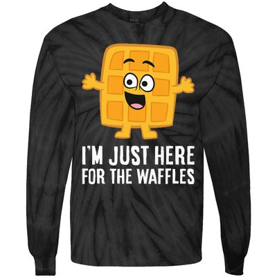 IM Just Here For The Waffles Tie-Dye Long Sleeve Shirt