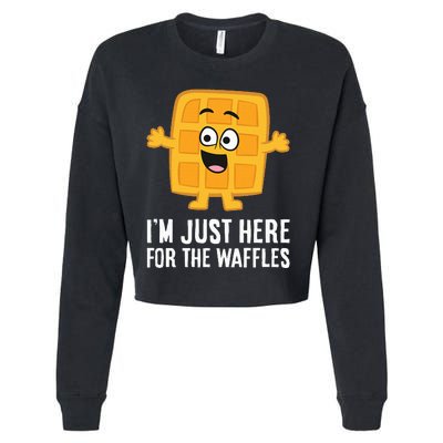 IM Just Here For The Waffles Cropped Pullover Crew