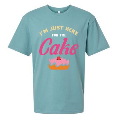 IM Just Here For The Cake For Baker Or Baking Fans Gift Sueded Cloud Jersey T-Shirt