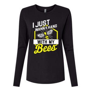 I Just Hang With My Bees Womens Cotton Relaxed Long Sleeve T-Shirt