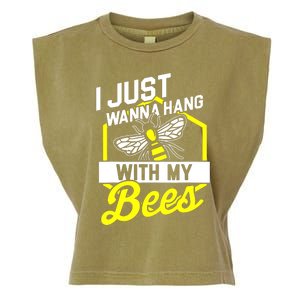 I Just Hang With My Bees Garment-Dyed Women's Muscle Tee