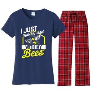 I Just Hang With My Bees Women's Flannel Pajama Set