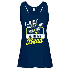 I Just Hang With My Bees Ladies Essential Flowy Tank