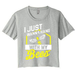 I Just Hang With My Bees Women's Crop Top Tee