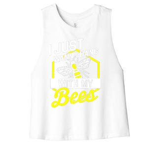 I Just Hang With My Bees Women's Racerback Cropped Tank