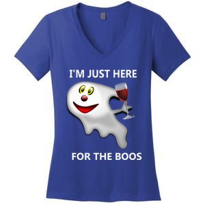 Im Just Here For The Boos Gift Women's V-Neck T-Shirt