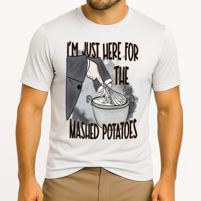 I'm Just Here For The Mashed Potatoes Cute Thanksgiving Food Cooling Performance Crew T-Shirt