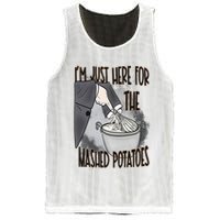 I'm Just Here For The Mashed Potatoes Cute Thanksgiving Food Mesh Reversible Basketball Jersey Tank