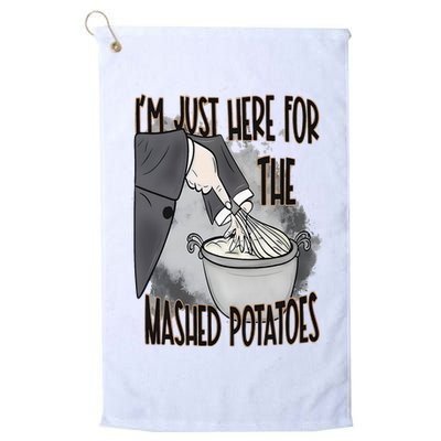 I'm Just Here For The Mashed Potatoes Cute Thanksgiving Food Golf Towel