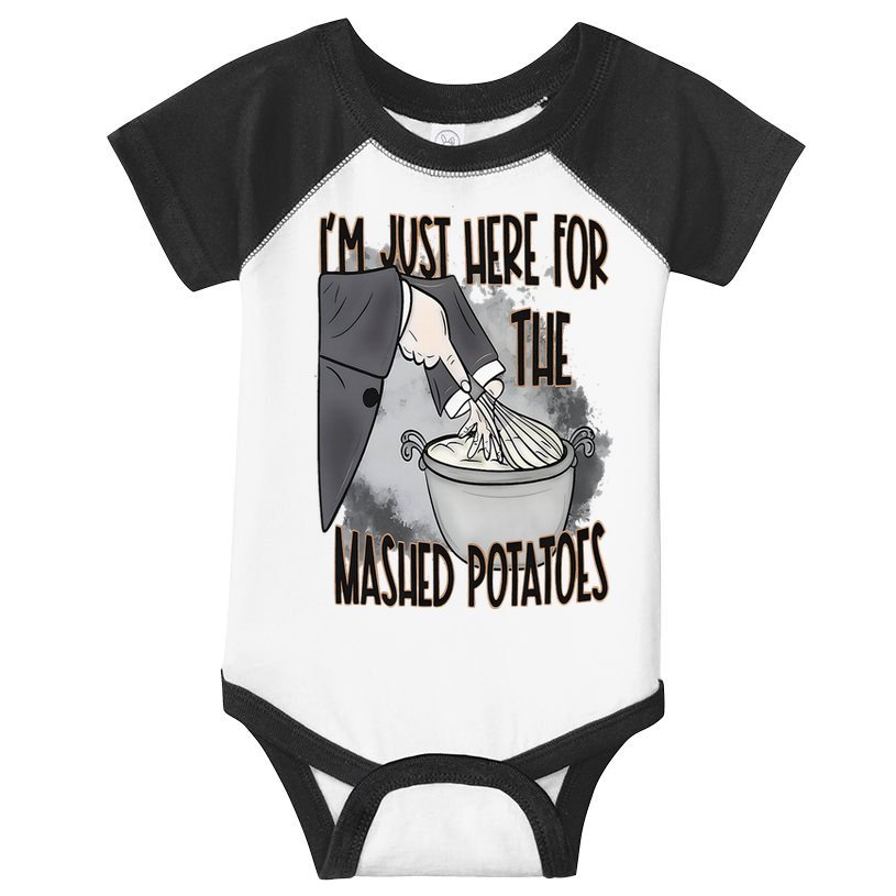 I'm Just Here For The Mashed Potatoes Cute Thanksgiving Food Infant Baby Jersey Bodysuit