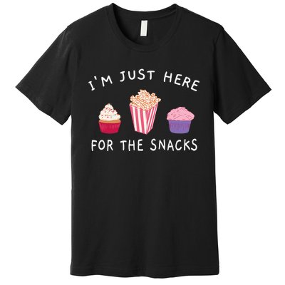 Im Just Here For The Snacks Food Cook Funny Family Vacation Premium T-Shirt