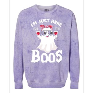 IM Just Here For The Boos Funny Ing Halloween Costume Gift Colorblast Crewneck Sweatshirt