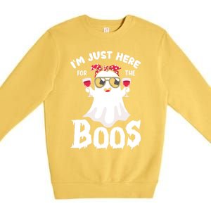 IM Just Here For The Boos Funny Ing Halloween Costume Gift Premium Crewneck Sweatshirt