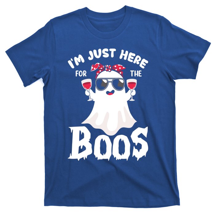 IM Just Here For The Boos Funny Ing Halloween Costume Gift T-Shirt