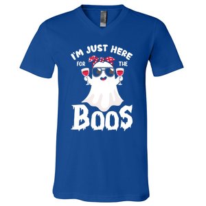 IM Just Here For The Boos Funny Ing Halloween Costume Gift V-Neck T-Shirt