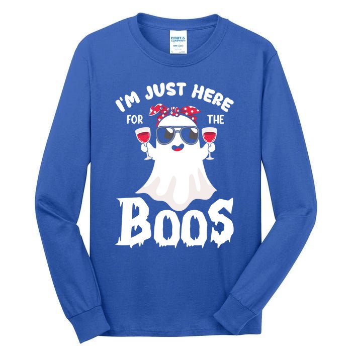 IM Just Here For The Boos Funny Ing Halloween Costume Gift Tall Long Sleeve T-Shirt