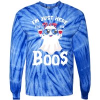 IM Just Here For The Boos Funny Ing Halloween Costume Gift Tie-Dye Long Sleeve Shirt