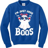 IM Just Here For The Boos Funny Ing Halloween Costume Gift Kids Sweatshirt