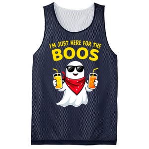 Im Just Here For The Boos Funny Halloween Mesh Reversible Basketball Jersey Tank