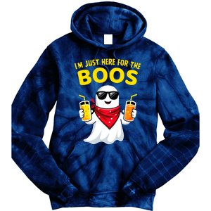 Im Just Here For The Boos Funny Halloween Tie Dye Hoodie