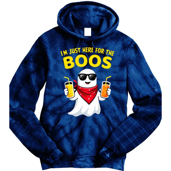 Im Just Here For The Boos Funny Halloween Tie Dye Hoodie