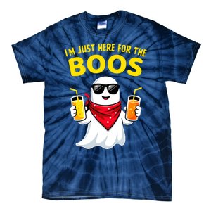 Im Just Here For The Boos Funny Halloween Tie-Dye T-Shirt