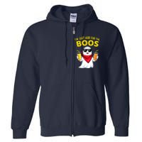 Im Just Here For The Boos Funny Halloween Full Zip Hoodie