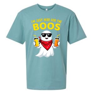 Im Just Here For The Boos Funny Halloween Sueded Cloud Jersey T-Shirt