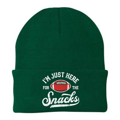 I'm Just Here For The Snacks Funny Fantasy Football League Knit Cap Winter Beanie