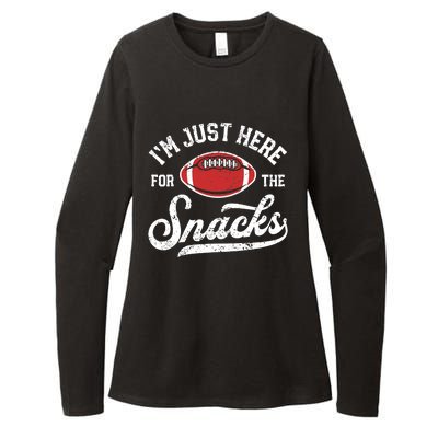 I'm Just Here For The Snacks Funny Fantasy Football League Womens CVC Long Sleeve Shirt