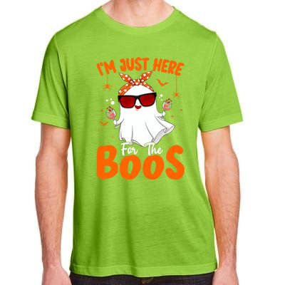 Im Just Here For The Boos Funny Halloween Ghost Wine Gift Adult ChromaSoft Performance T-Shirt