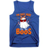 Im Just Here For The Boos Funny Halloween Ghost Wine Gift Tank Top