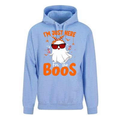 Im Just Here For The Boos Funny Halloween Ghost Wine Gift Unisex Surf Hoodie