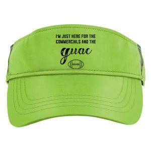 Im Just Here For The Commercials And Guac Lover Snacks Food Funny Gift Adult Drive Performance Visor