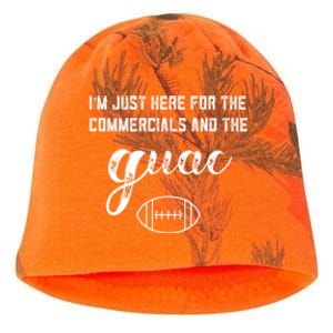 Im Just Here For The Commercials And Guac Lover Snacks Food Funny Gift Kati - Camo Knit Beanie