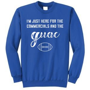 Im Just Here For The Commercials And Guac Lover Snacks Food Funny Gift Sweatshirt