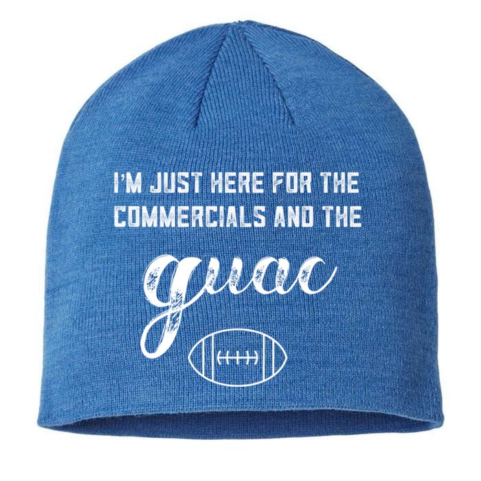 Im Just Here For The Commercials And Guac Lover Snacks Food Funny Gift Sustainable Beanie