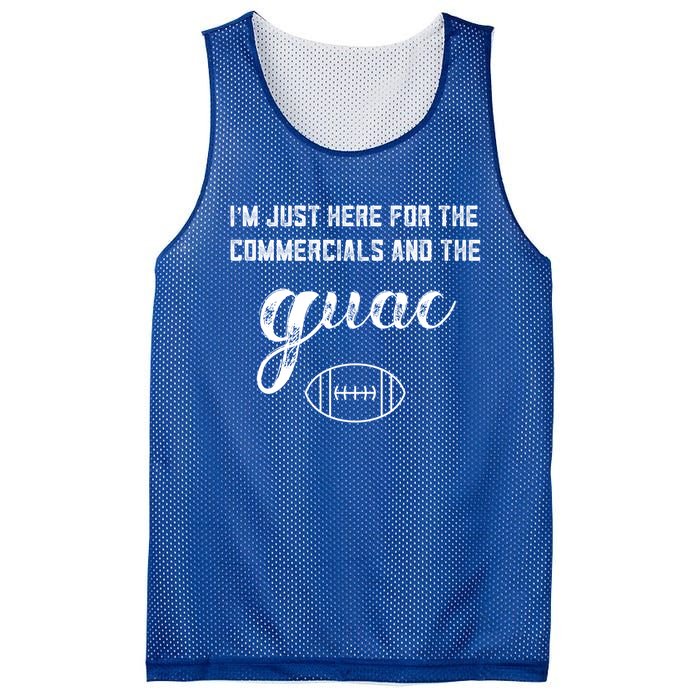 Im Just Here For The Commercials And Guac Lover Snacks Food Funny Gift Mesh Reversible Basketball Jersey Tank