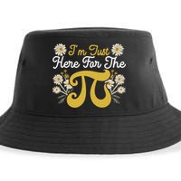 I'm Just Here For The Pi Math Teacher Mathematician Pi Day Great Gift Sustainable Bucket Hat